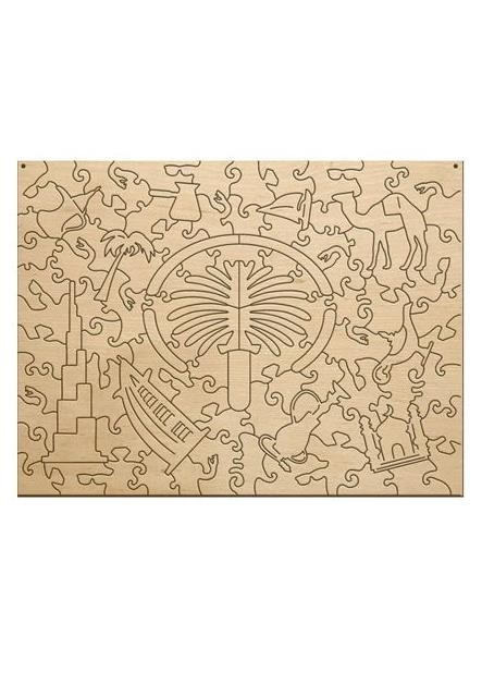 Фигурный пазл деревянный &quot;Citypuzzles. Дубай&quot; (105 элементов) 