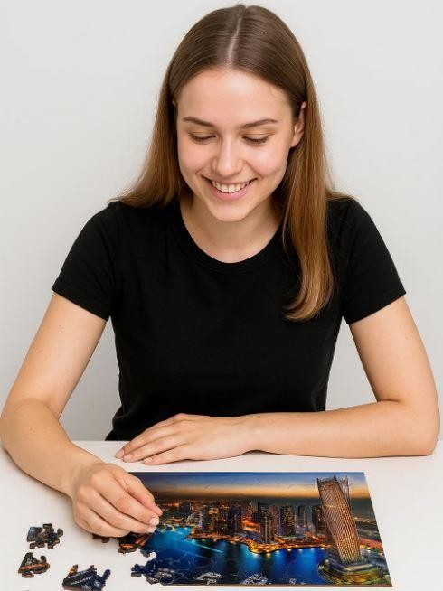 Фигурный пазл деревянный &quot;Citypuzzles. Дубай&quot; (105 элементов) 