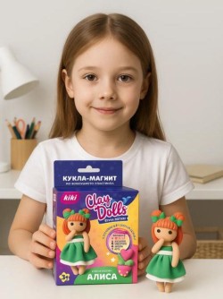 KiKi Кукла-магнит из пластилина "Алиса"