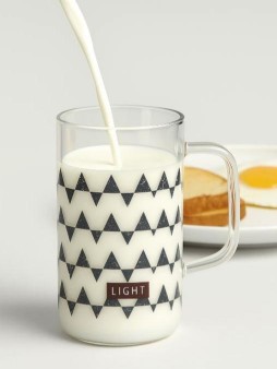 Кружка стеклянная "Light abstraction", black (420 мл)