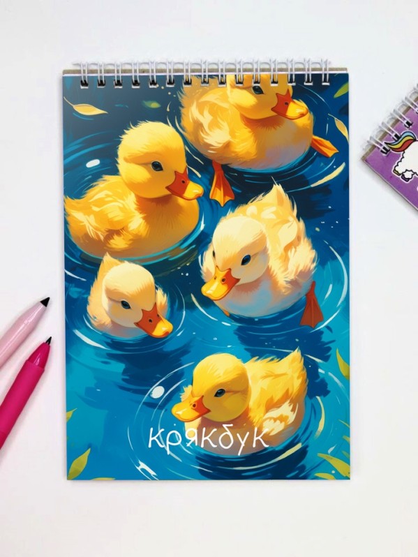 Скетчбук DRAW ME! "Утка плавает", 14х20 см, плотность 100 гр 