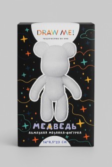 Алмазная мозаика на фигурке Draw Me! "Белый мишка", (14*9.5*23 см)