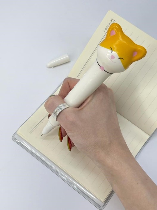 Ручка-сквиш &quot;Cat star collar&quot;, white 