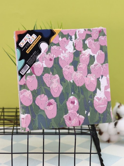 Картина по номерам на подрамнике Draw Me! «Beautiful flowers», (20*20 см) 