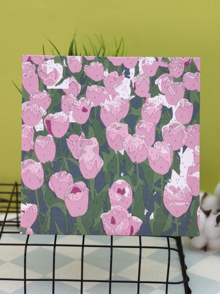Картина по номерам на подрамнике Draw Me! "Красивые цветы", (20*20 см)