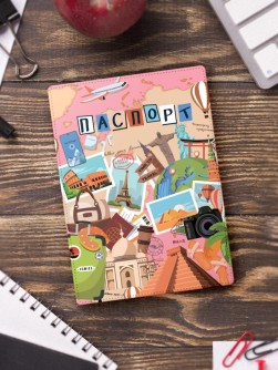 Обложка для паспорта "Travel",  плотность 600 мкм