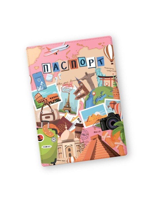 Обложка для паспорта &quot;Travel&quot;,  плотность 600 мкм 
