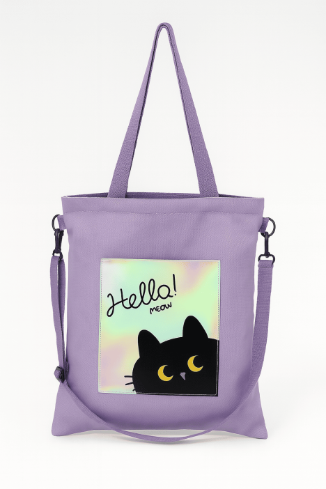 Сумка шоппер &quot;Hello&quot;, purple 