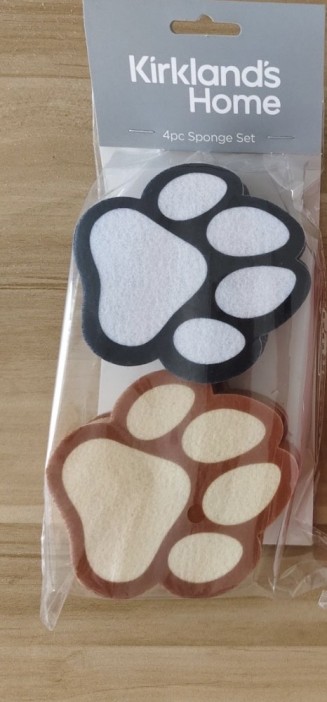Набор губок для посуды 4 шт. "Paws" 