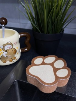 Набор губок для посуды 4 шт. "Paws"