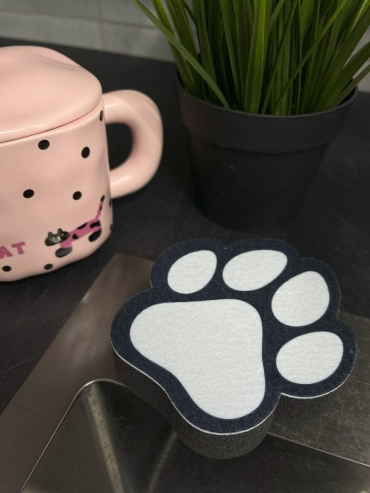 Набор губок для посуды 4 шт. "Paws"