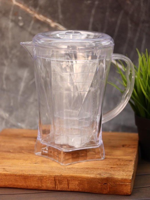 Набор для напитков (кувшин 1500 мл + 4 стакана 300 мл) &quot;Transparent set&quot;, white 