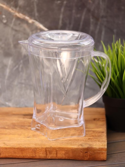 Набор для напитков (кувшин 1500 мл + 4 стакана 300 мл) &quot;Transparent set&quot;, white 