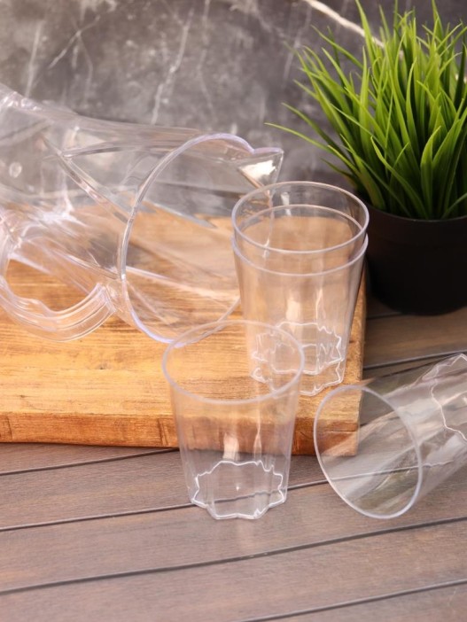 Набор для напитков (кувшин 1500 мл + 4 стакана 300 мл) &quot;Transparent set&quot;, white 