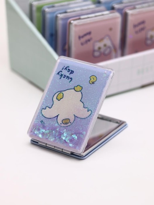 Зеркало шейкер раскладное &quot;Lucky day Duck&quot;, фиолетовое, 8*6 см 