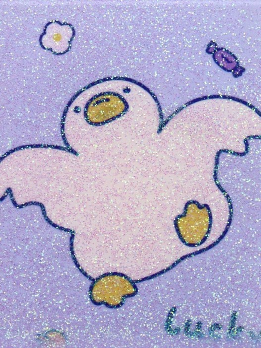 Зеркало шейкер раскладное &quot;Lucky day Duck&quot;, фиолетовое, 8*6 см 