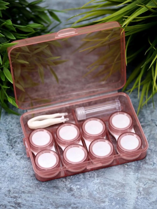 Контейнер для линз «Kit classic», pink 