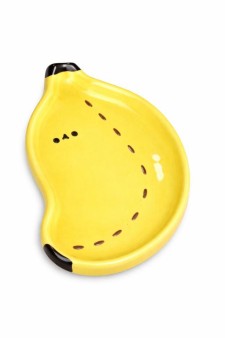 Набор керамических соусников 10шт. "Банан", желтый (13,5х8,8х2 см)