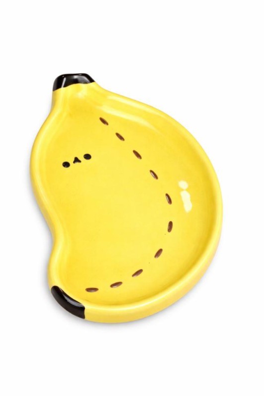 Набор керамических соусников 10шт. "Банан", желтый (13,5х8,8х2 см) 