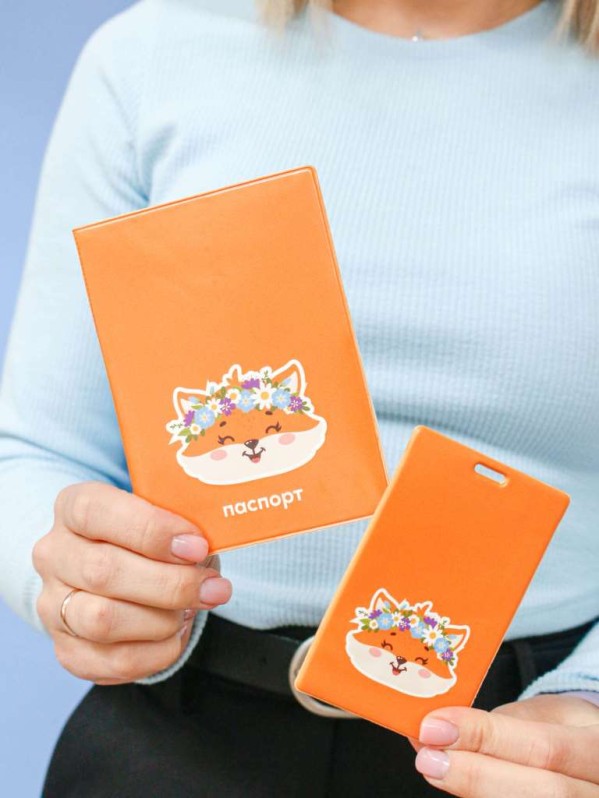 Держатель для карт "Летняя лиса" (6,5 х 10,4 см)