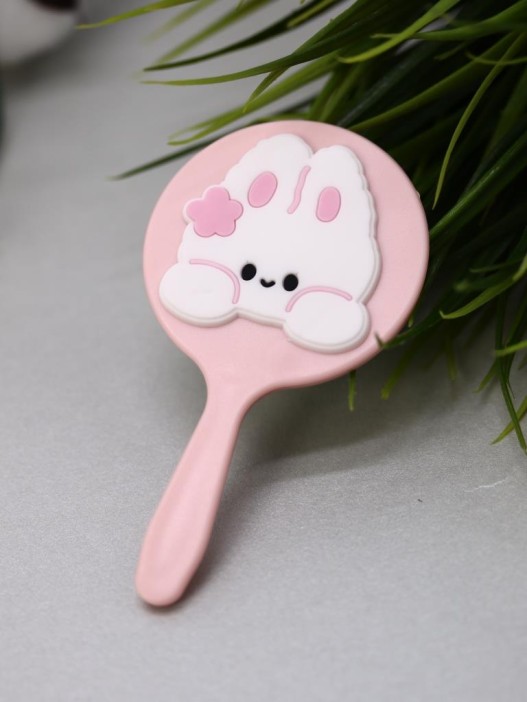 Зеркало "Зайчик мечтатель", розовое 