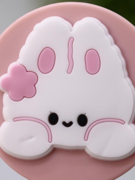 Зеркало "Зайчик мечтатель", розовое 