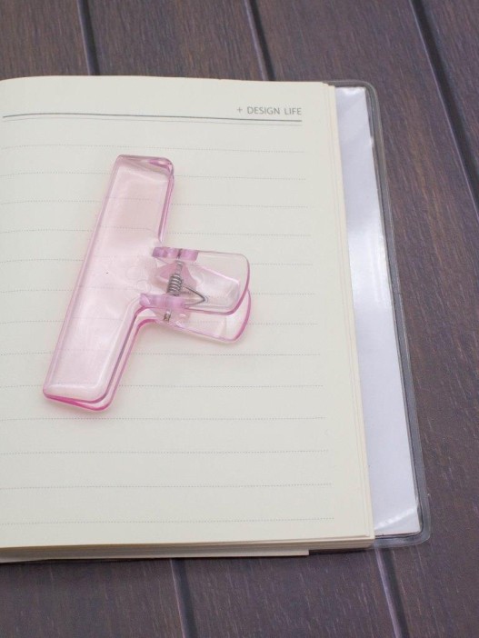 Зажим канцелярский &quot;Transparent&quot;, pink (7.6*6.3 см) 