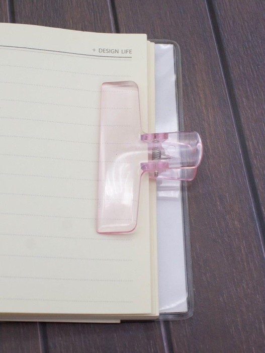 Зажим канцелярский &quot;Transparent&quot;, pink (7.6*6.3 см) 