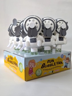 Портативный механический ручной вентилятор «Sweet astronaut», grey, шоу-бокс 12 шт.