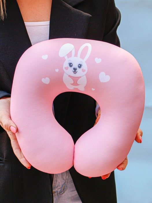 Игрушка- Подушка для шеи Hugme toys «Зайчик» 