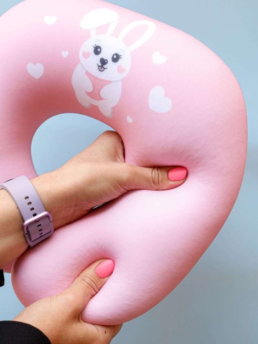 Игрушка- Подушка для шеи Hugme toys «Зайчик» 