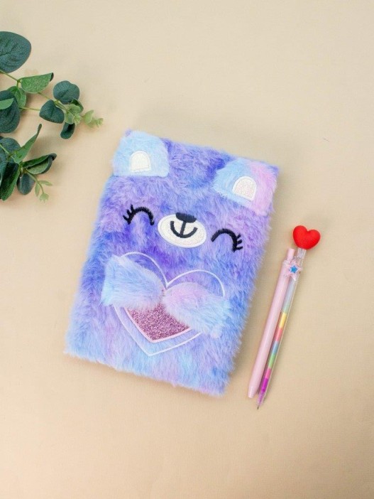 Блокнот плюшевый «Love mouse», blue mix, 21,5х15см, плотность 70 гр. 