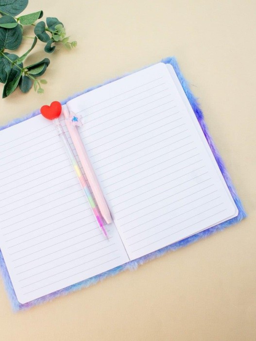 Блокнот плюшевый «Love mouse», blue mix, 21,5х15см, плотность 70 гр. 