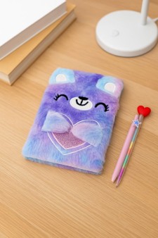 Блокнот плюшевый «Love mouse», blue mix, 21,5х15см, плотность 70 гр.
