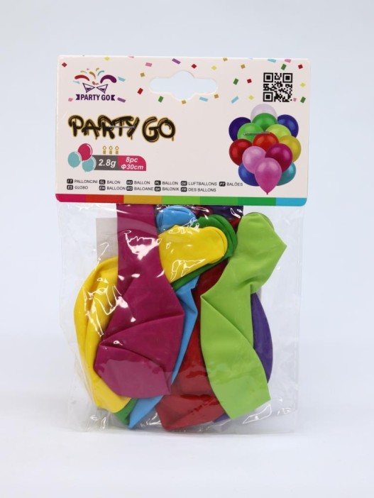 Набор воздушных шаров 8 шт.&quot;Rainbow joy set&quot;, (30 см) 