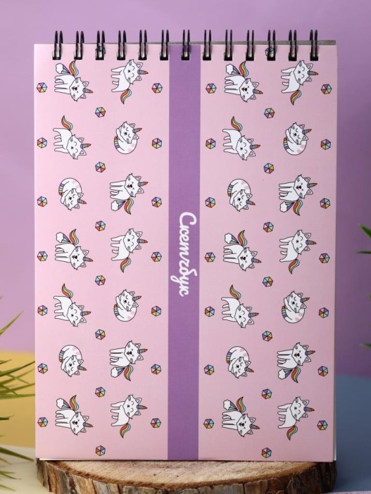Скетчбук &quot;CatCorn&quot; 18х25 см, внутренний блок 100гр 