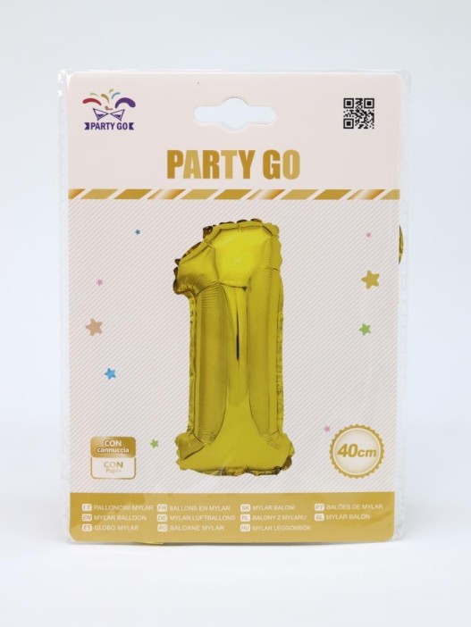 Шар фольгированный &quot;Milestone moments&quot; цифра 1, золото (40 см) 