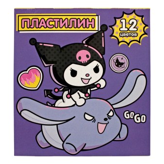 Пластилин 12 цветов "Куроми-1", 240 гр, стека пластиковая