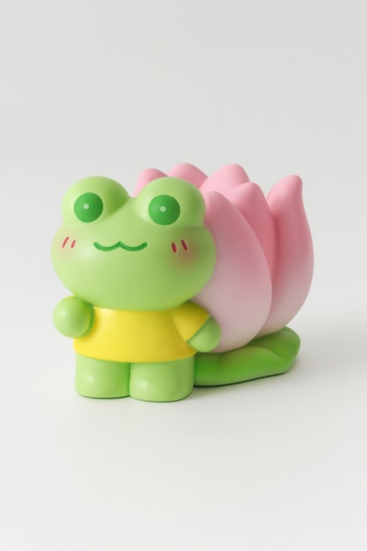 Подставка под зубную щетку iLikeGift «Лягушка и цветок», 5,5*5 см