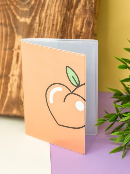 ОБЛОЖКА ДЛЯ ПАСПОРТА &quot;Sweet peach&quot;, плотность 600 мкм 
