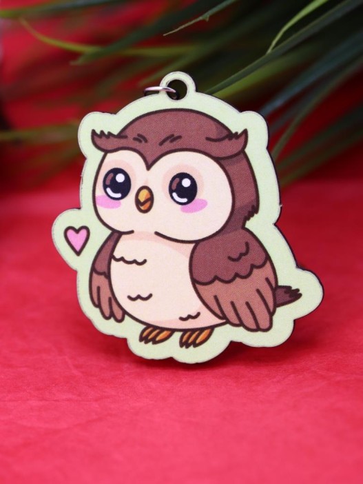 Брелок ECO из дерева &quot;Романтичная сова&quot; 