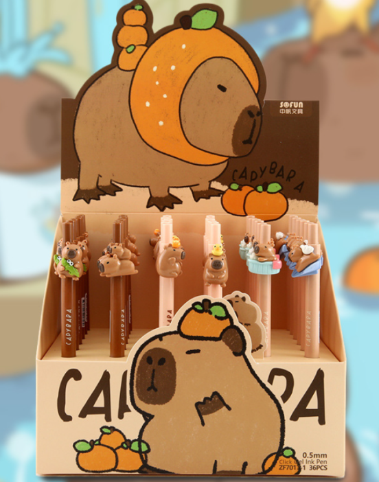 Ручка &quot;Capybara relax&quot;, шоу-бокс 36 шт. 