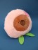 Мягкая игрушка (3+) "Капибара с персиком", розовая, 16 см