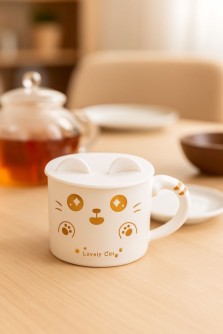 Кружка «Ears and paws», white (450 ml)
