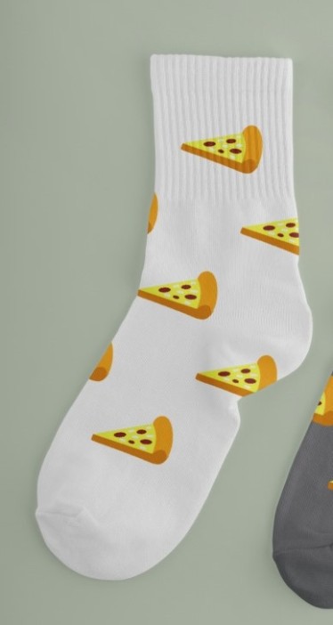 Носки женские "Pizza", р. 35-40, белый 