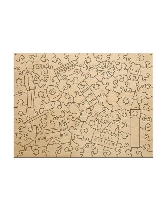 Фигурный пазл деревянный &quot;Citypuzzles. Лондон&quot; (101 элемент) 