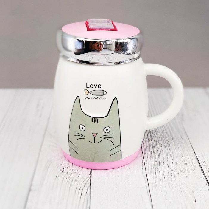 Кружка &quot;Love Cat&quot; (Green) (480ml) 