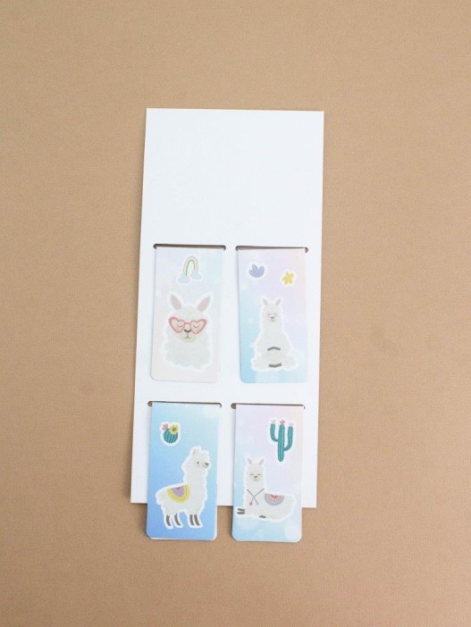 Набор магнитных закладок "Lama Drama", 4 шт., 35х70 мм 