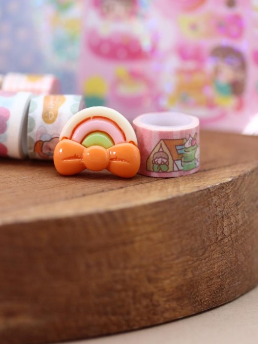 Набор декоративного скотча 6 шт. + диспенсер &quot;Suitcase&quot;, pink (13.5*6*4.5см) 