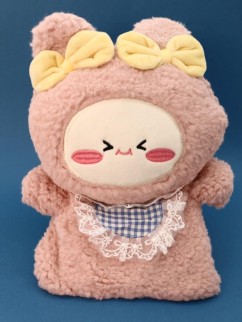 Грелка плюшевая &quot;Warm hugs&quot;, pink, 400 мл (30*24 см)